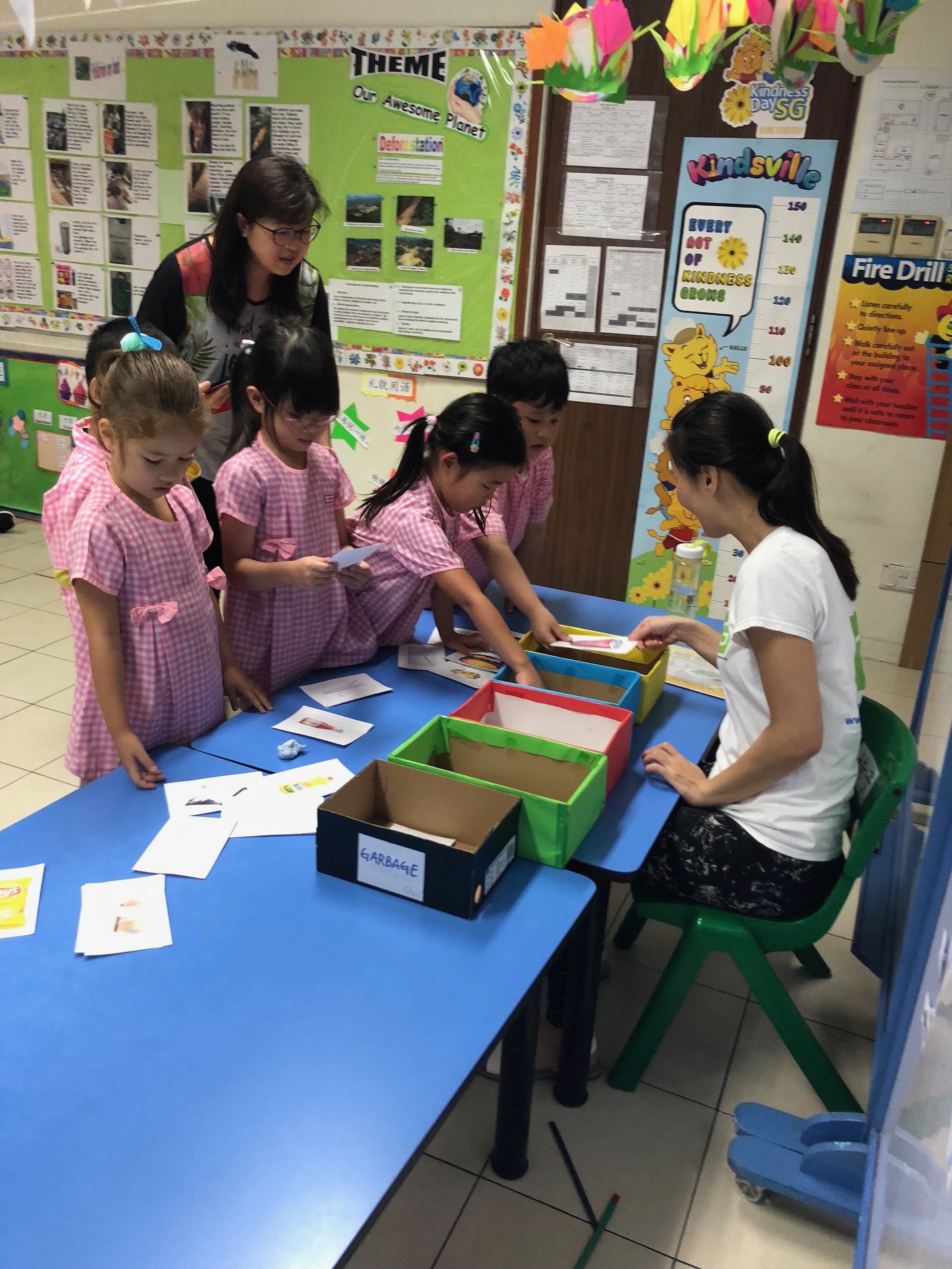 Recycling Project with K2 Students @ Newton Kindergarten
